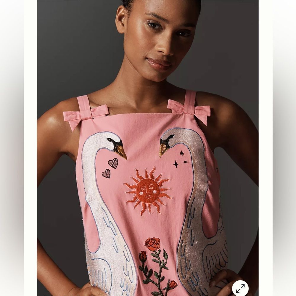 Anthropologie Maeve Embroidered Mini Shift Dress